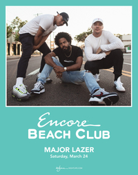 MAJOR LAZER at Encore Beach Club  on Sat 3/24