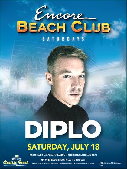 Diplo at Encore Beach Club on Saturday, July 18 | Galavantier