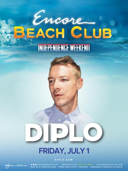 Diplo at Encore Beach Club on Friday, July 1 | Galavantier
