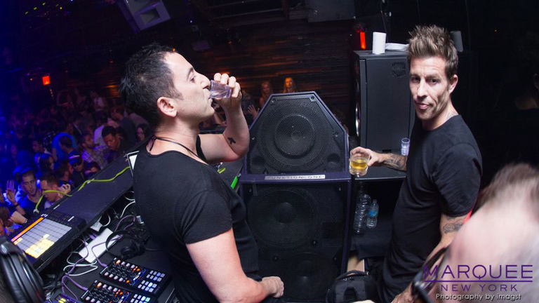 DJs Do Shots at Marquee Nightclub New York City
